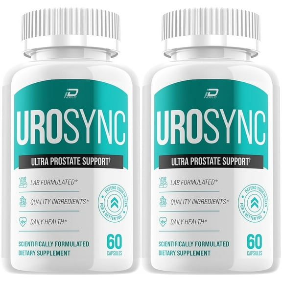 UroSync Prostate Supplement for Men - UroSynic Advanced Energy Pills, Bladder Control Supplements, 2 Pack, 120 Capsules