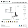 thumbnail image 7 of Kingston Brass KS8108RKX Webb Wall Mount Pot Filler Faucet with Knurled Handle, Brushed Nickel, 7 of 7
