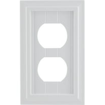 Ultra Pro Screwless Wallplate, Duplex Receptacle, Outlet Plate, White Coastal