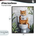 thumbnail image 4 of Stupell Industries Eclectic Orange Cat Reading Paper Black Framed Giclee Art, 11 x 14, by The Prints Vibe, 4 of 8