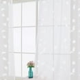 thumbnail image 2 of Garvee 52"W x 63"L White Sheer Curtains Leaf Embroidery Voile Sheer Curtains, Botanical Embroidered Semi Sheer Window Curtains for Living Room Bedroom, 2 Panels, 2 of 6