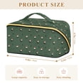 thumbnail image 4 of FORMRS Makeup Bag Travel Cosmetic Organizer for Women Fold Flat Zipper Pouch with Handle, Christmas Forest, 4 of 8