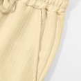 thumbnail image 3 of Yaoyar Summer Men's Lightweight Casual Pants Solid Color with Drawstring Elastic Waist Breathable Fabric for Warm Weather Long Trousers,XXL,Beige, 3 of 8