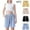 W, variant on Einccm 4PC Kids Shorts Set, Boys and Girls Fashion Casual Cotton-Linen Summer Pants, Soft Breathable Adjustable Waist, Vibrant Red and Navy Colors, Ages 2-12