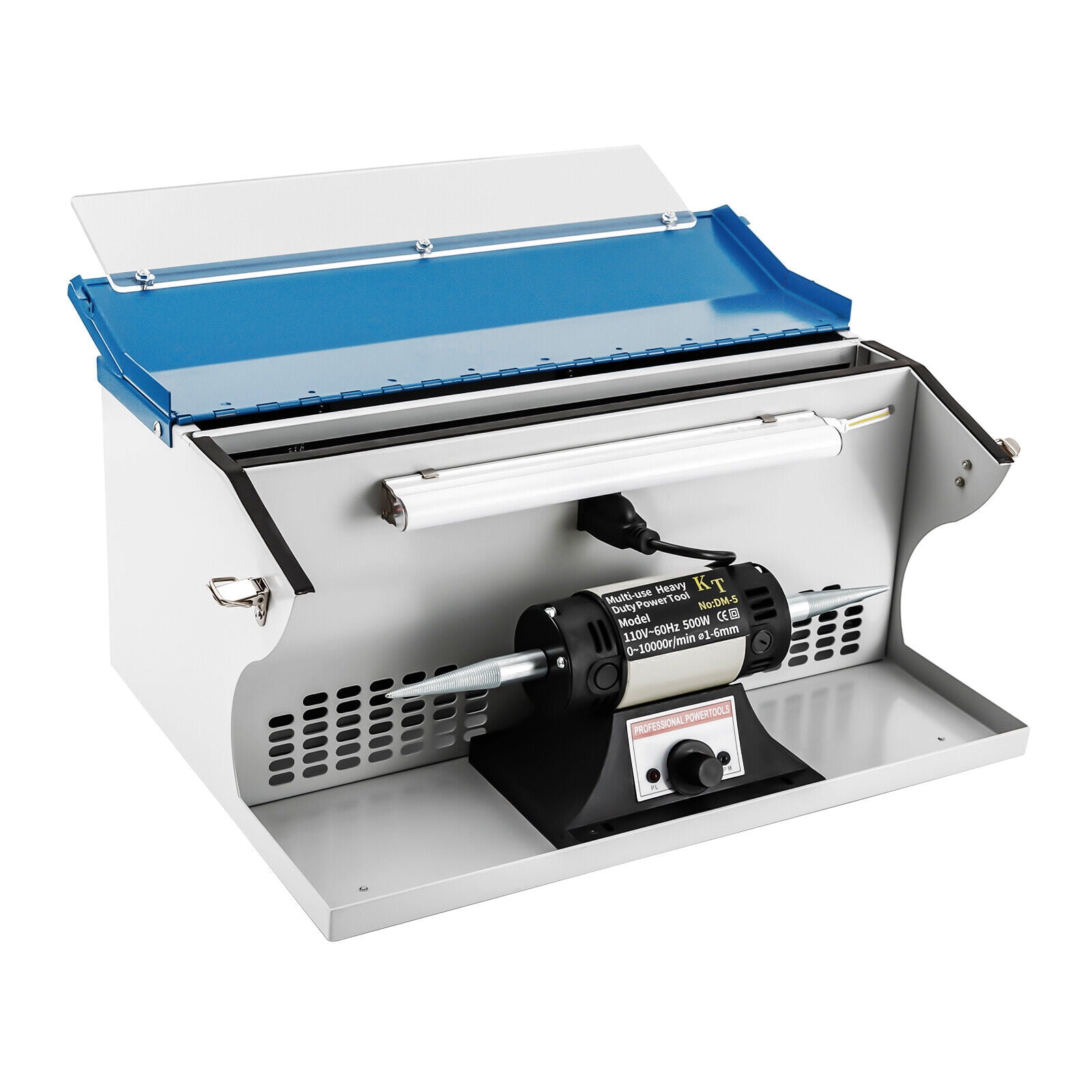 Polishing Buffing Machine Dust Collector Table Top Jewelry Polisher with Light Jewelry Cleaners & Polish