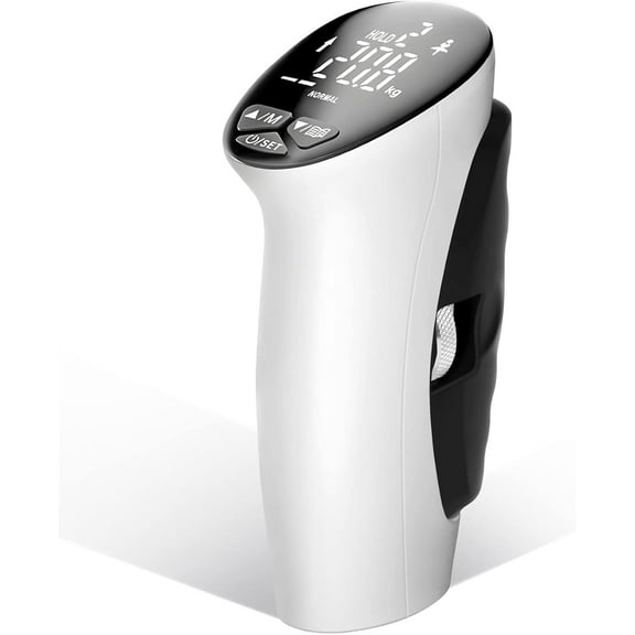 Electronic Grip Strength Tester, Grip Strength Trainer with Counter, Max Measuring Hand Grip Power 198Lbs / 90Kgs and Grip Distance Adjustable, for Sports Schools and Home Use