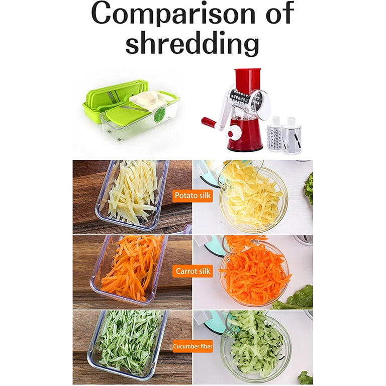 3 In 1 Manual Vegetable Cutter Slicer Grater Shredder Kitchen Tool Handheld  Slicer Grinder for Kitchen Food Shredder for Vegetable, Carrot, Salad