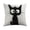 B, variant on Cute Cat Pillow Covers, Black Cat Line Art Doodle Cartoon Throw Pillows Cover, Sofa Couch Pillow Cases for Farmhouse Indoor Home Decor (18x18in)