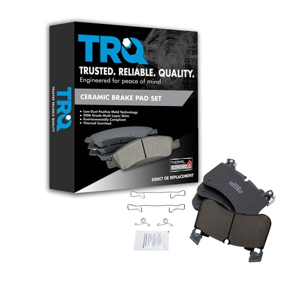 TRQ Front Ceramic Brake Pad Set for Land Rover Range Rover Sport BFA19055