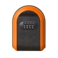 thumbnail image 1 of Caja Seguridad para Llaves Resistente una Intemperie Combinación 4 Dígitos Caja Seguridad para Llaves para Exteriores Caja Seguridad para Llaves Montada en Pared, Negro y Naranja, 1 of 7