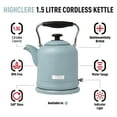 HADEN Highclere 1.5 Liter Vintage Cordless Electric Tea Pot Kettle
