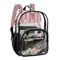 thumbnail image 2 of PVC Transparent Backpacks Clear Backpack for Travel and Outings Ice Cream Pattern with Striped, 2 of 7