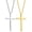 16 in 2Pcs(silver+gold) 1.7 "* 1.0'' pendant, variant on Men's Two-Piece Cross Necklace Set, Stainless Steel Pendant, Silver, Black, and Gold Cross Chain, Jewelry Gift Box, Length 16-30 inches