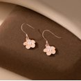 thumbnail image 5 of Solid 925 Sterling Silver Hawaiian Flower Drop Earrings Plumeria for Women Teens CZ Flower Dangle Earrings Hooks for Spring, 5 of 12
