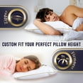 thumbnail image 3 of Royal Therapy Traditional Queen (pack of 4) Memory Foam Pillow – Adjustable Shredded Foam Pillow for All Sleep Positions – Medium Firm Support with Bamboo Cover – CertiPUR-US & OEKO-TEX Certified, 3 of 7