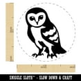thumbnail image 2 of Inquisitive Barn Owl Self-Inking Rubber Stamp Ink Stamper - Brown Ink - Medium 1 Inch, 2 of 7