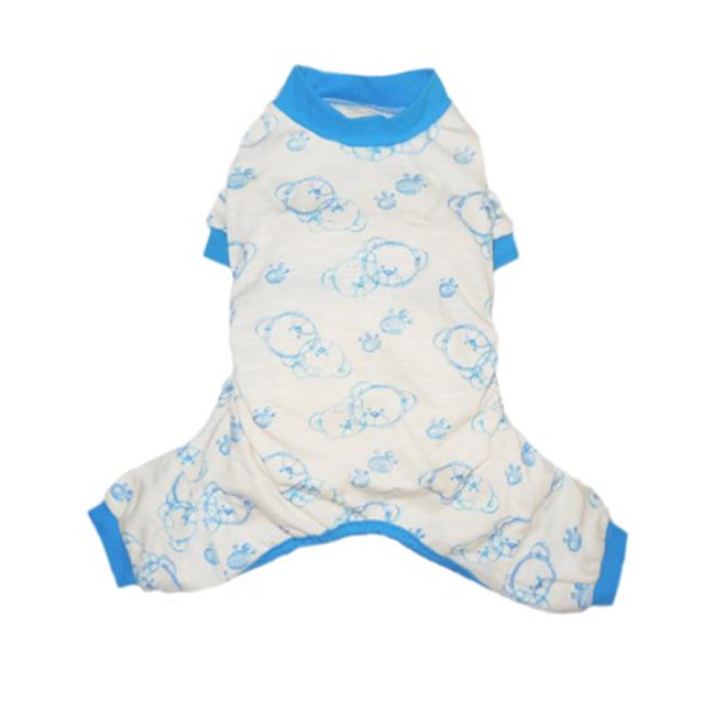 Pooch Outfitters PIPB-XXS Milo Pajama, Blue - 2XS