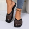 thumbnail image 3 of Dakaela Casual Slingback Flat Mules Women's Fashion Square Toe Mesh Slide Summer Slippers Size 6-8, 3 of 9