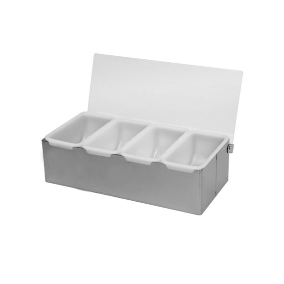 Thunder Group - 4 Compartment Stainless Steel Condiment Dispenser