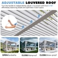 thumbnail image 2 of MELLCOM Louvered Pergola 12x12, Aluminum Pergola with Adjustable Louvered Roofs, Outdoor Gazebo with Waterproof Curtains and Nets, White, 2 of 7