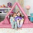 thumbnail image 2 of CC Home Furnishings 6-Piece Zipline Kids Playscape Furniture Playset - 66" - Pink, 2 of 4