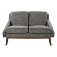 thumbnail image 5 of Mid-Century Loveseat in Charcoal Fabric with Coffee Finish Legs, 5 of 8