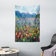 thumbnail image 1 of Art Tapestry, Rural Landscape with Bunch of Tulip Flower Spring Meadow Refreshing Botany Blurry Image, Wall Hanging for Bedroom Living Room Dorm Decor, 40W X 60L Inches, Multicolor, by Ambesonne, 1 of 2