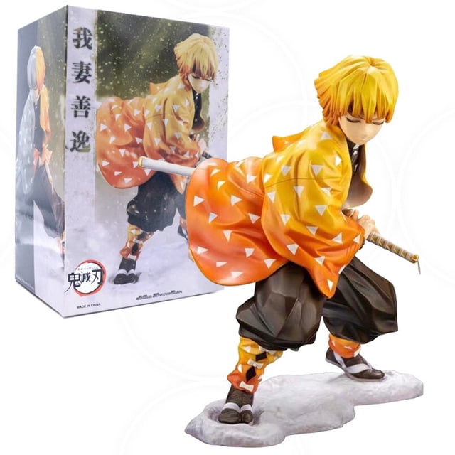 Q.ver-figura DE ACCIÓN DE Kimetsu no Yaiba, Nezuko, Tanjirou, Zenitsu, Giyuu, Inosuke, Demon Slayer, juguetes de Anime en PVC, 3 unidades por juego