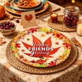 thumbnail image 6 of YingYouFu 16PC Happy Friendgiving Paper Plates,7In Autumn Pumpkin Maple Leaf Theme Dessert Plate for Cake Pizza Disposable Party Decoration Supplies for Friendsgiving Thanksgiving Party Supplies, 6 of 6