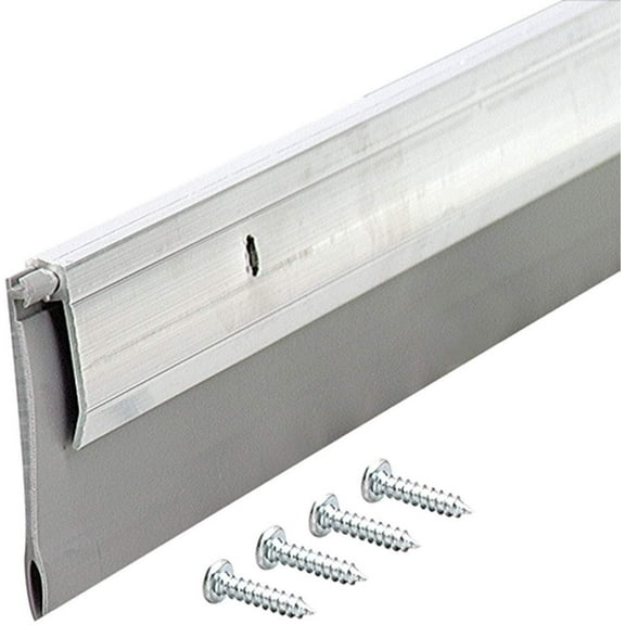 M-D Building Products Deluxe Aluminum and Vinyl Door Sweep,Aluminum