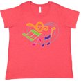 thumbnail image 3 of Inktastic Music Notes Musical Women's Plus Size T-Shirt, 3 of 5
