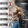 thumbnail image 3 of GIKPAL 70lbs Weight Plates 2 Inch Rubber Coated Olympic Weight Plate for Strength Training & Weightlifting in Home Gym, Solid Cast Iron Weight Plates for Barbell, 3 of 7