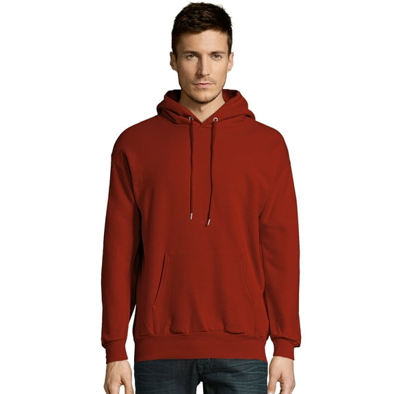 Hanes EcoSmart Unisex Fleece Hoodie (Big & Tall Sizes Available) Red Pepper Heather 4XL