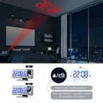 thumbnail image 4 of Projection & Radio Alarm Clock  Alarm Clock Digital Bedroom Projection Alarm Clock Radio For Wall Celling White/Black Shell, 4 of 6