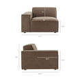 thumbnail image 6 of Restore 2-Piece Performance Fabric Upholstered Modular Loveseat in Mocha, 6 of 10