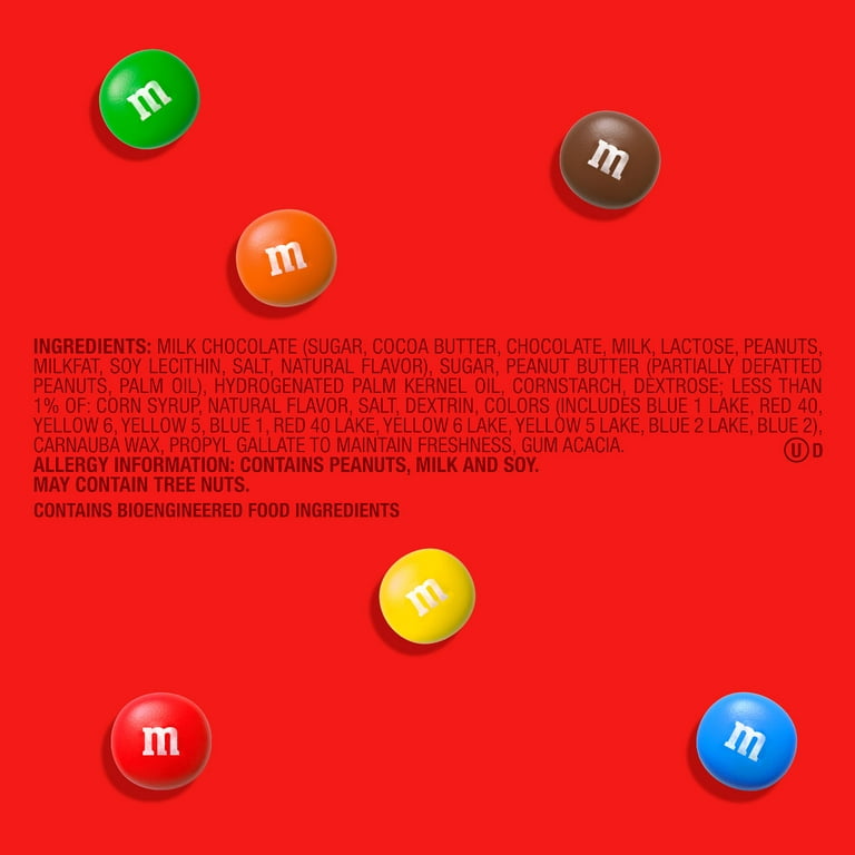 M&M's Chocolate Candies, Peanut Butter, Sharing Size, 2.83 oz