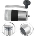 thumbnail image 5 of Molinillo de café manual de acero inoxidable Molinillo de café manual con regulador para molienda fina en cualquier lugar plateado, 5 of 5