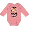 thumbnail image 3 of Inktastic Monkey I Love Hanging out with My Daddy Boys or Girls Long Sleeve Baby Bodysuit, 3 of 5