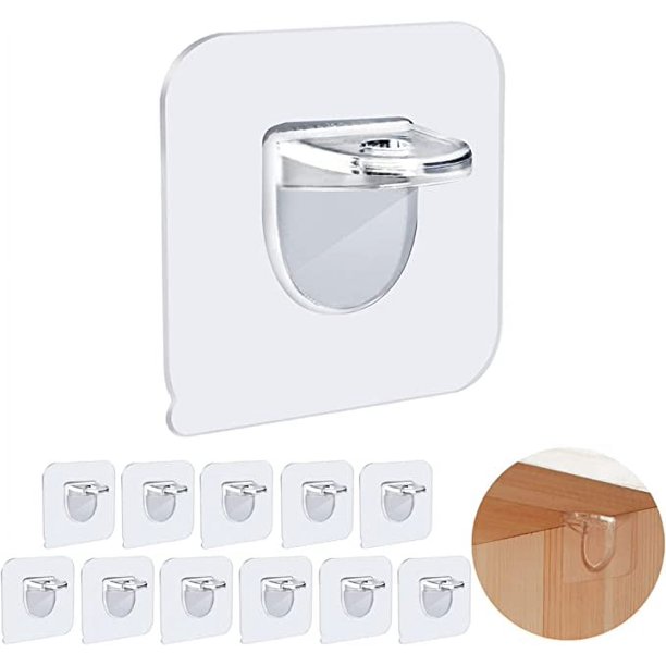 12 pegatinas laminadas en ángulo recto para estantes de cocina, estanterías, armarios, baños, separadores de habitaciones, con respaldo adhesivo de plástico transparente Sincero Electrónica