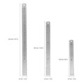 thumbnail image 4 of HLONK 4 Pcs Règles en Acier Inoxydable Échelle Double Face Outils de Mesure, 4 of 7