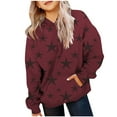 thumbnail image 1 of FAOWME Sweat à Capuche Imprimé à Manches Longues pour Filles Chandail Rouge Brique 2-3 Ans, 1 of 4