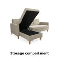 DHP Hartford Storage Sectional Futon and Hartford Storage Ottoman, Tan