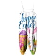 thumbnail image 5 of Staki Girl Overalls Toddler Baby Girl Easter Outfit Rabbit Sleeveless Romper Jumpsuit Overalls Bunny Pants Leggings 1-10Y(White,1-2 Years), 5 of 6