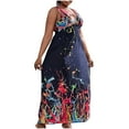 thumbnail image 2 of Aloohaidyvio Summer Spring Plus Size Dresses for Women 2024 Women's Oversized Sleeveless V-Neck Beach Boho Dresses, 2 of 4
