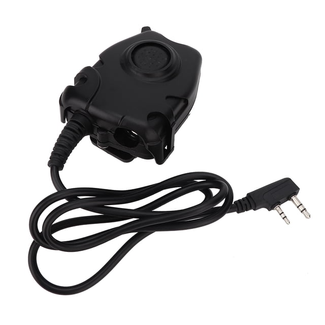 Cable adaptador PTT para auriculares de walkie-talkie con cabezal K para radio bidireccional RETEVIS Kenwood BAOFENG