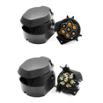 thumbnail image 4 of 2X 7 Pin European Trailer Socket+Plug Tow Bar Connector Adapter for RV Truck Boat Caravans Signal Adapter 12V, 4 of 10
