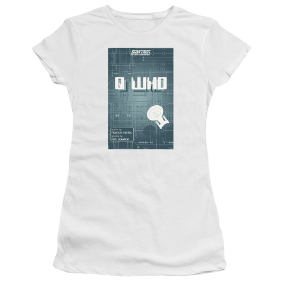 Star Trek Tng Season 2 Episode 16 Junior Women's Sheer T-Shirt White