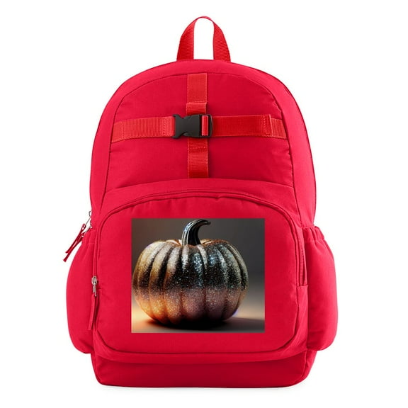 CafePress - Glitter Pumpkin - Cute School Travel Backpack