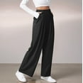 thumbnail image 5 of Women'S Wide Leg Suit Pants Loose Fit High Elastic Waisted Business Casual Long Trousers Pants Black XL, 5 of 7