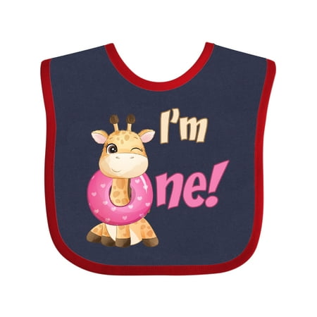 

Inktastic I m One Giraffe Boys or Girls Baby Bib